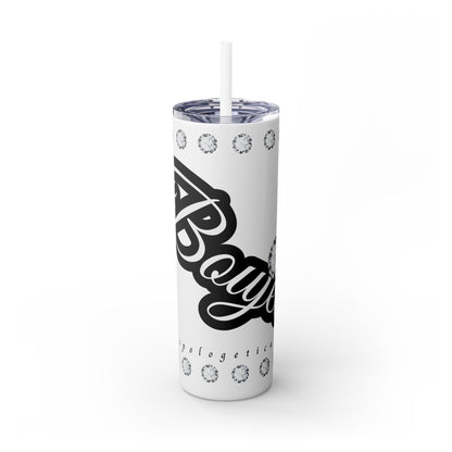 Boujee Unapologetically in DIAMONDS - Skinny Tumbler with Straw, 20oz