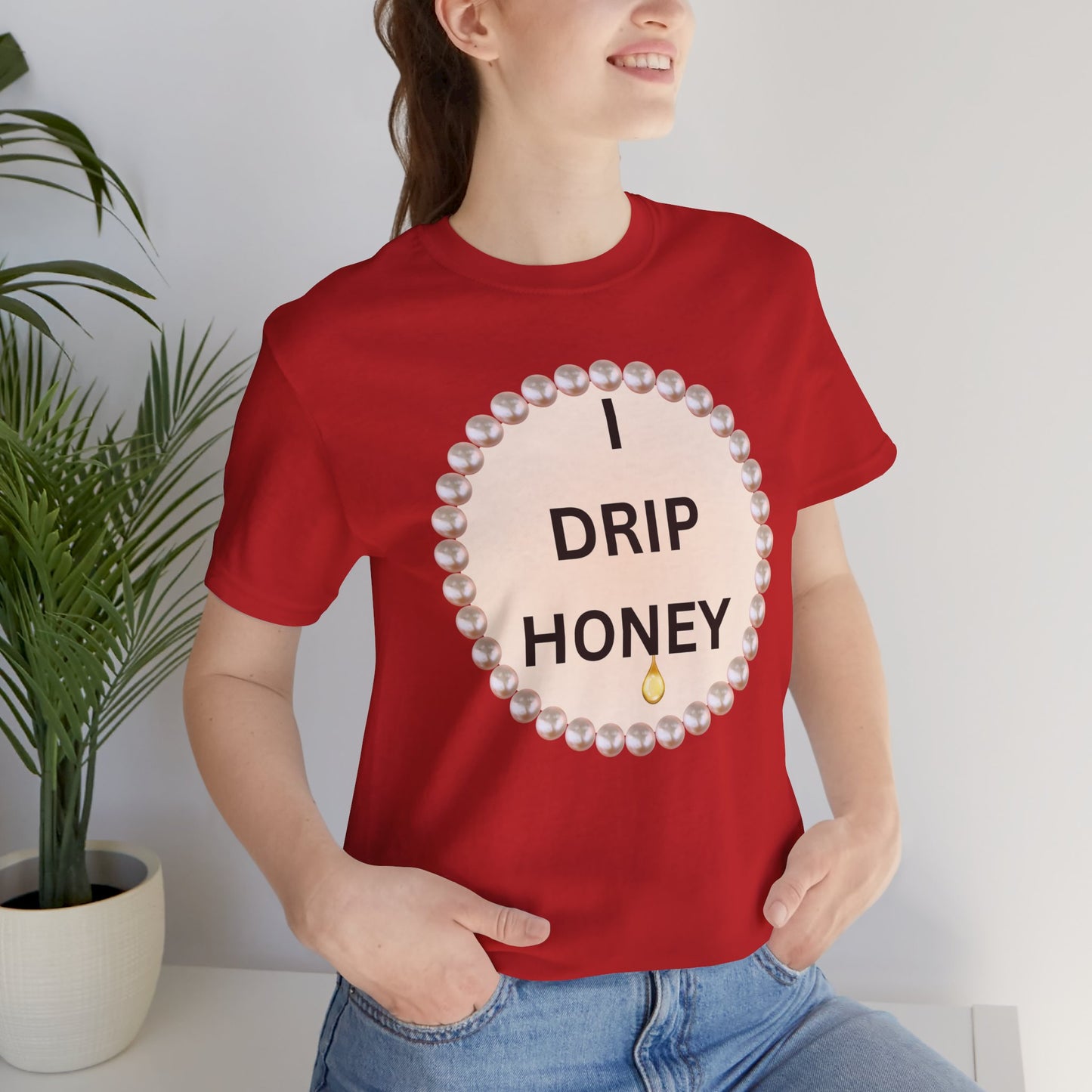 I Drip Honey Pearl-Framed Luxe Tee