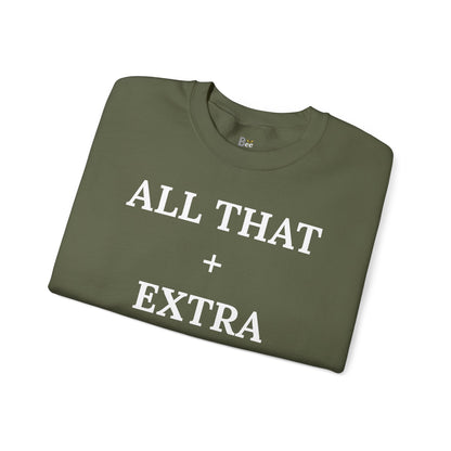 All That + Extra = Boujee - Heavy Blend™ Dark Colors Crewneck Sweatshirt