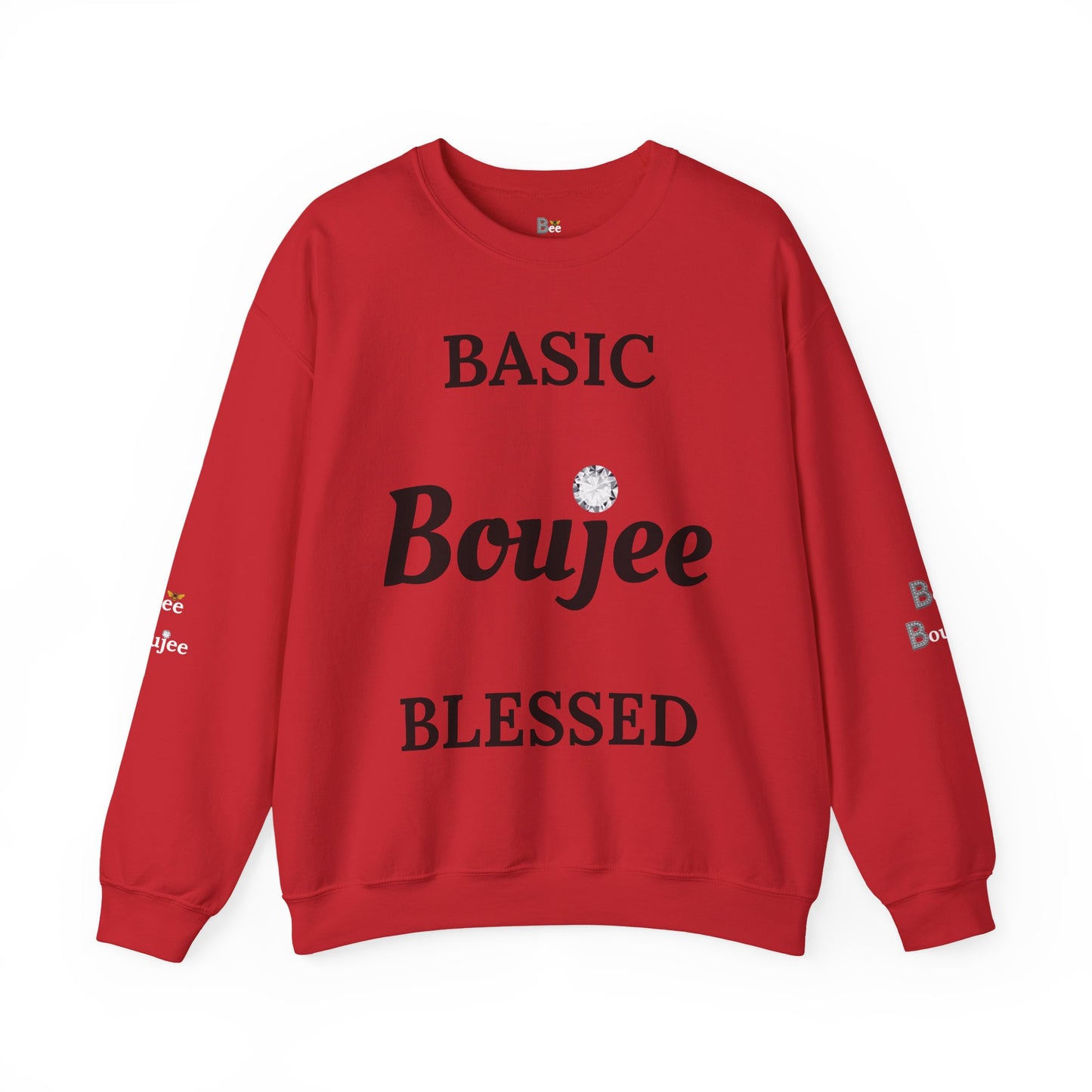 Basic Boujee Blessed - Heavy Blend™ Light Colors Crewneck Sweatshirt