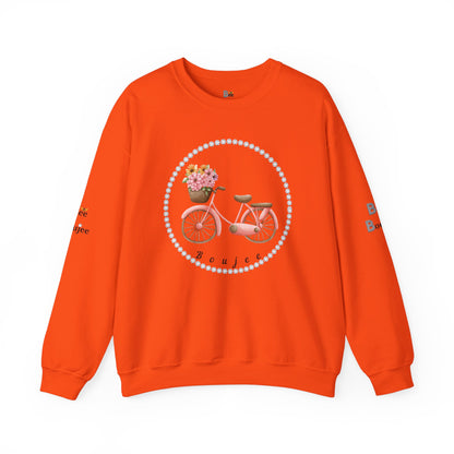 Boujee Bicycle Bouque - Heavy Blend™ Light Colors Crewneck Sweatshirt
