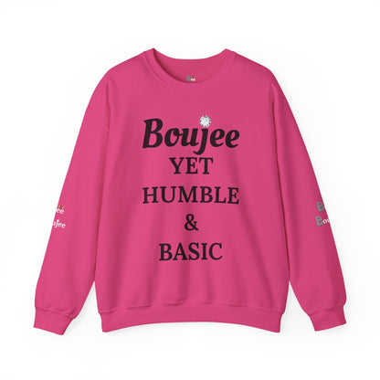 Boujee Yet Humble & Basic - Heavy Blend™ Light Colors Crewneck Sweatshirt