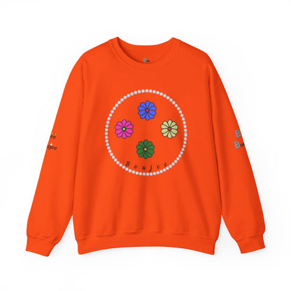 Boujee Mini Flowers in Diamonds Heavy Blend™ Light Colors Crewneck Sweatshirt