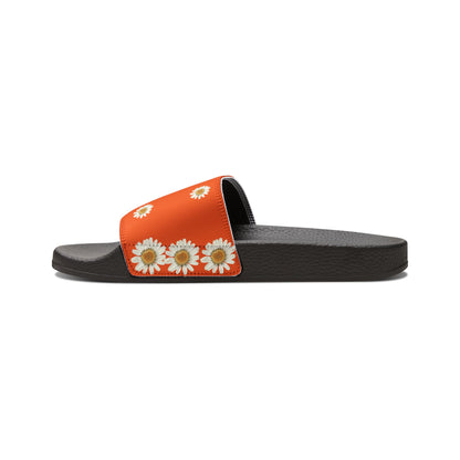 Bee Boujee - DARK ORANGE Flowers Women's Removable-Strap Sandals