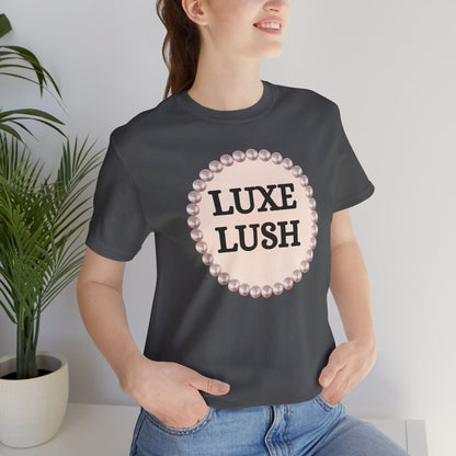 Luxe Lush Pearl-Framed Statement Tee