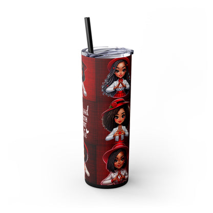 Boujee Sorority Girls - Skinny Tumbler with Straw, 20oz