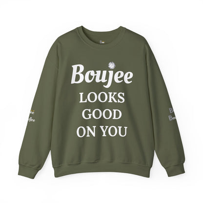 Boujee Looks Good On You - Heavy Blend™ Dark Colors Crewneck Sweatshirt