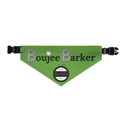 Boujee Barker Bandana GREEN - Pet Collar EXTRA LARGE