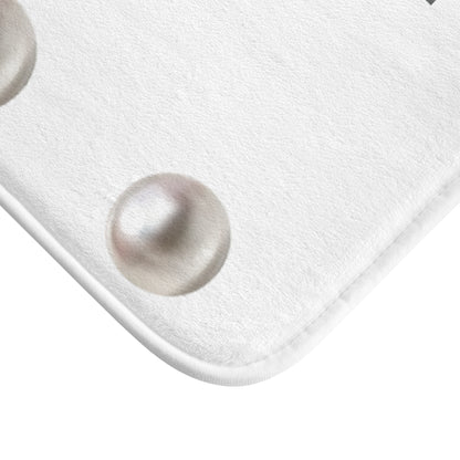 Beeing Boujee - Bath Mat WHITE with PEARLS