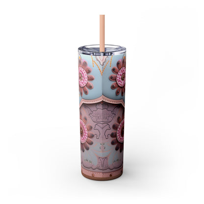 Boujee Designer Bag - Skinny Tumbler with Straw, 20oz