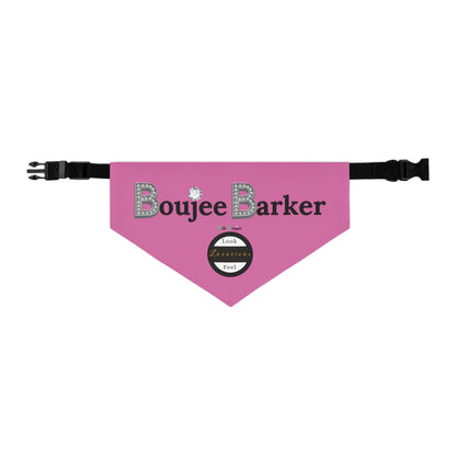 Boujee Barker Bandana PINK - Pet Collar LARGE