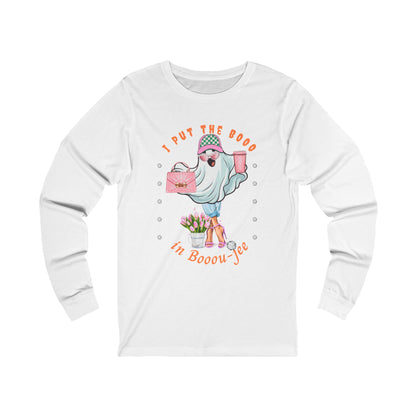 Halloween Booo in Boooujee - Jersey Long Sleeve Tee FAIR SKIN TONE
