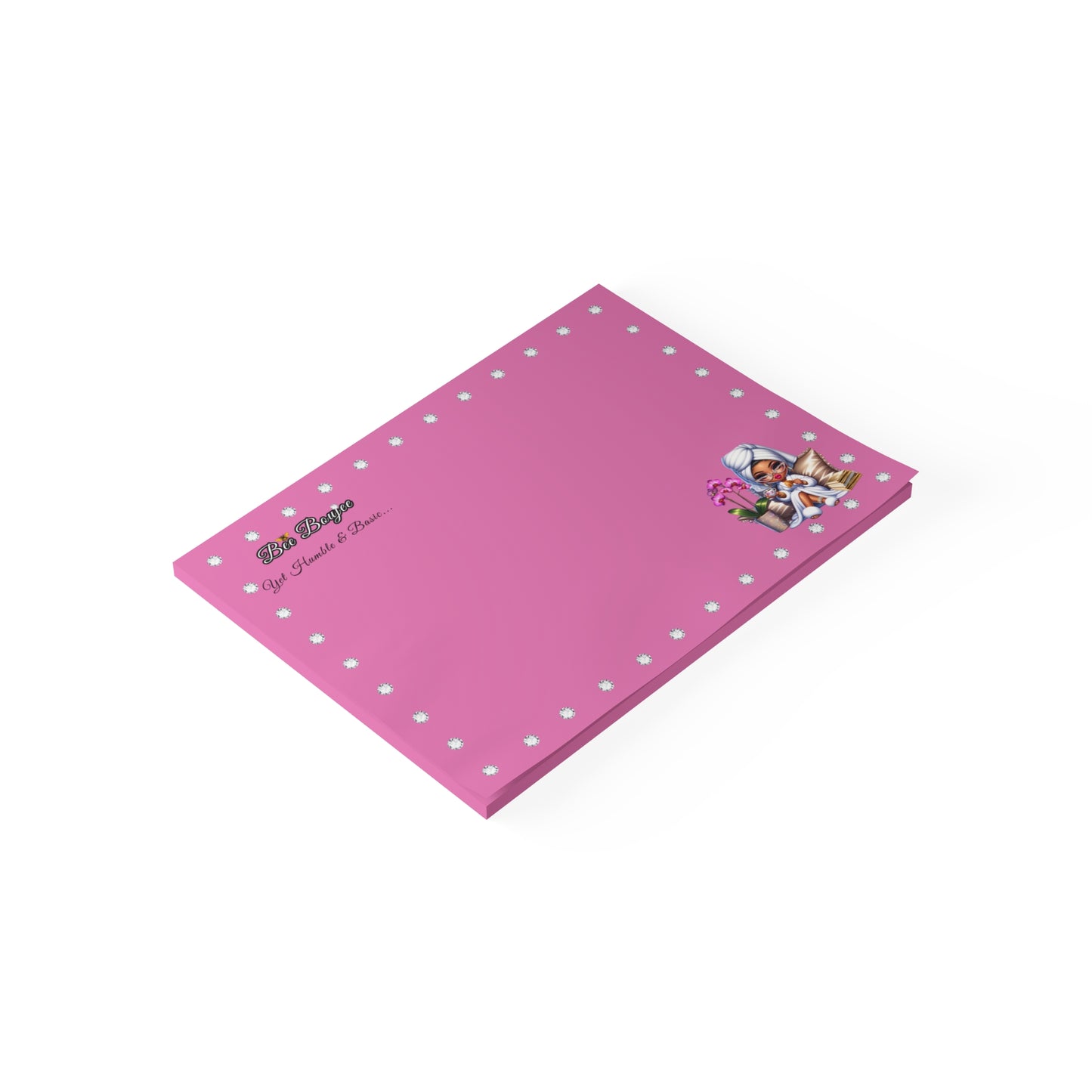 Bee Boujee DIAMONDS Spa 01 - Post-it® Note Pad PINK 8x6