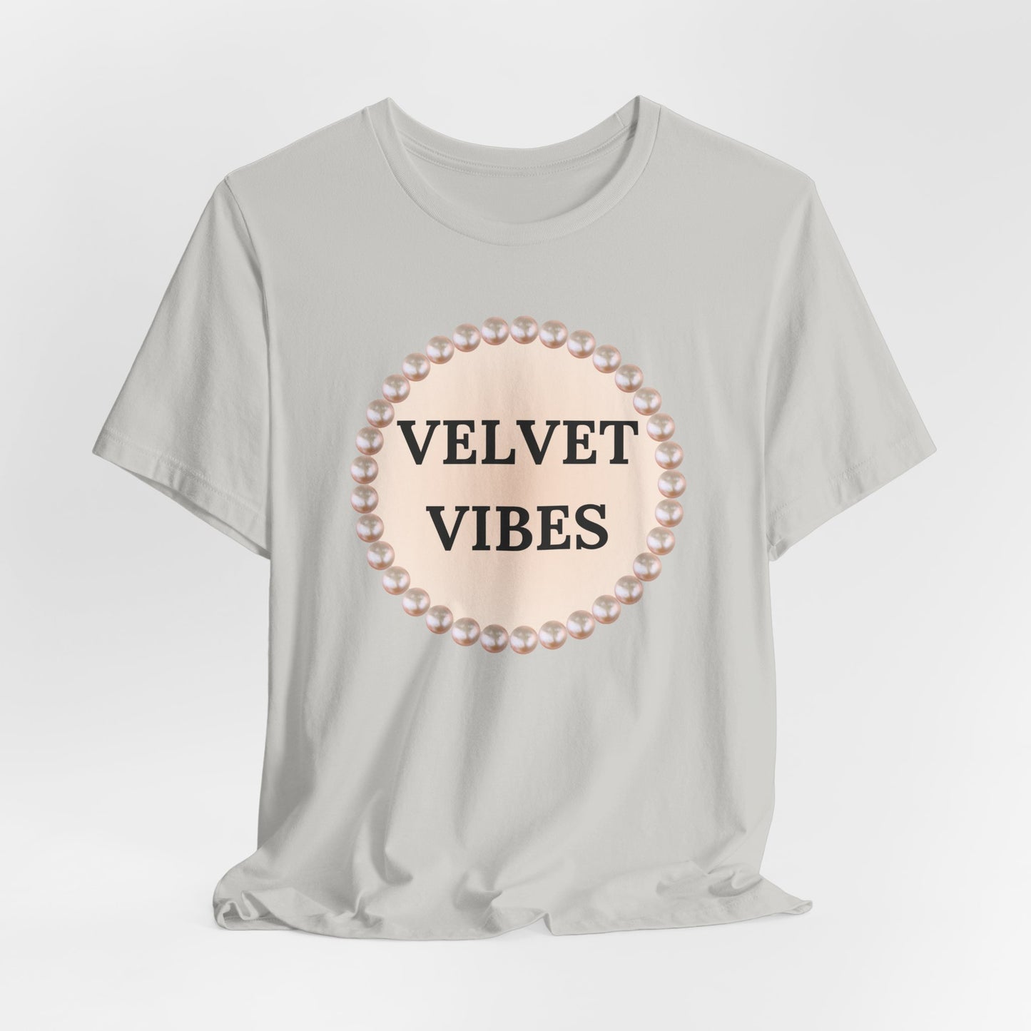 Velvet Vibes Pearl-Framed Luxe Tee
