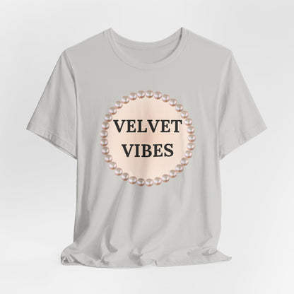 Velvet Vibes Pearl-Framed Luxe Tee