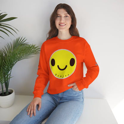 Boujee Smiley Face Yellow - Heavy Blend™ Light Colors Crewneck Sweatshirt