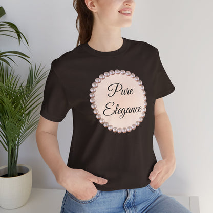 Pure Elegance Pearl-Framed Jersey Tee