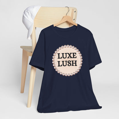 Luxe Lush Pearl-Framed Statement Tee
