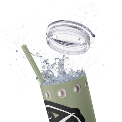 Boujee Unapologetically in PEARLS - Skinny Tumbler with Straw, 20oz