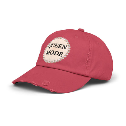 Queen Mode - Distressed Pearl-Emblem Cap
