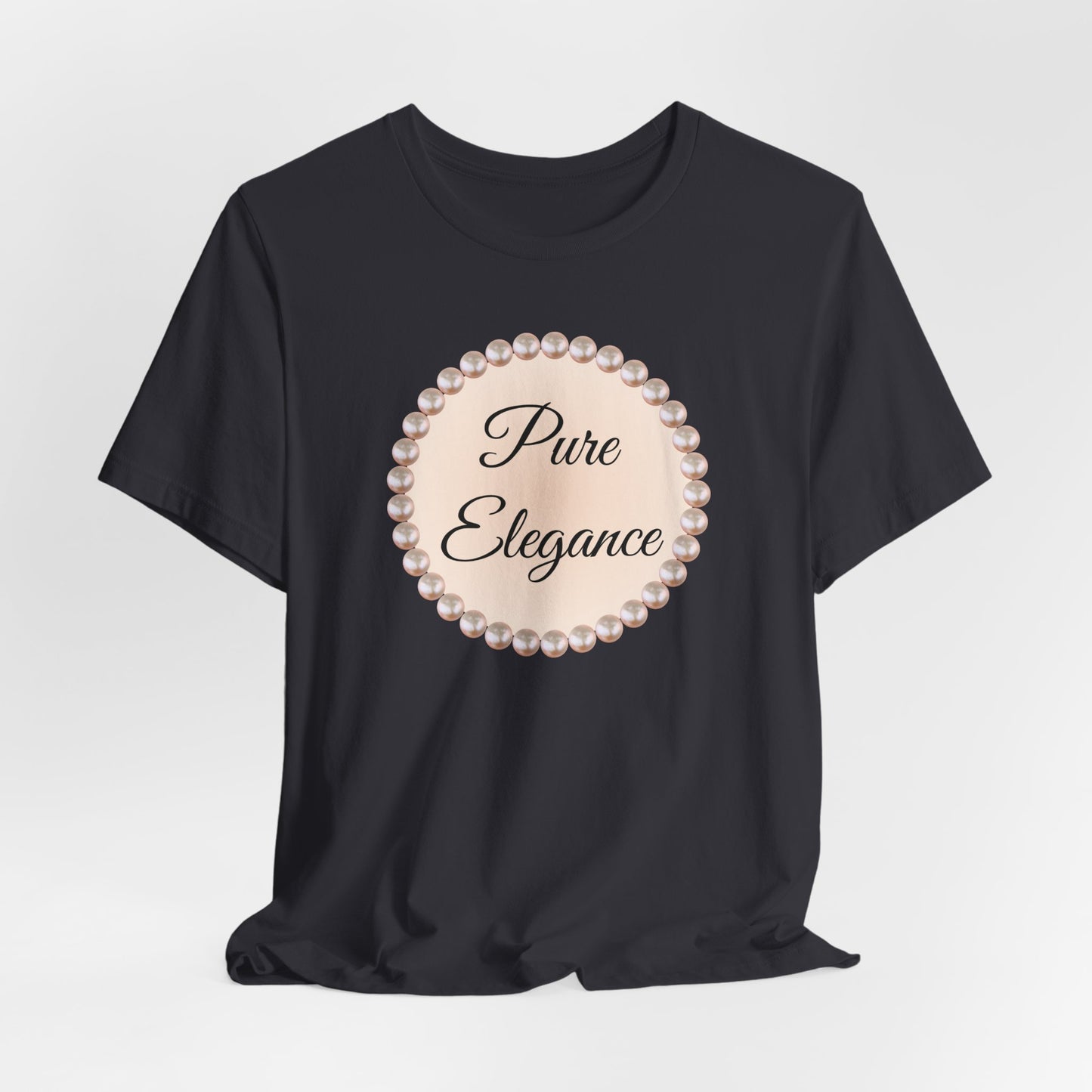 Pure Elegance Pearl-Framed Jersey Tee