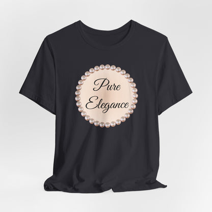 Pure Elegance Pearl-Framed Jersey Tee