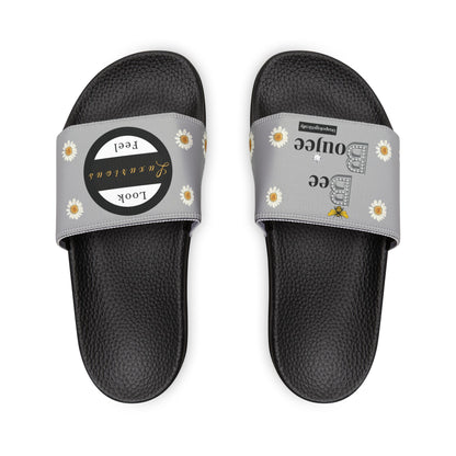 Bee Boujee - LIGHT GREY Flowers Women's Removable-Strap Sandals