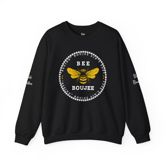 "Beeing" Boujee Ain't Easy - Heavy Blend™ Dark Colors Crewneck Sweatshirt