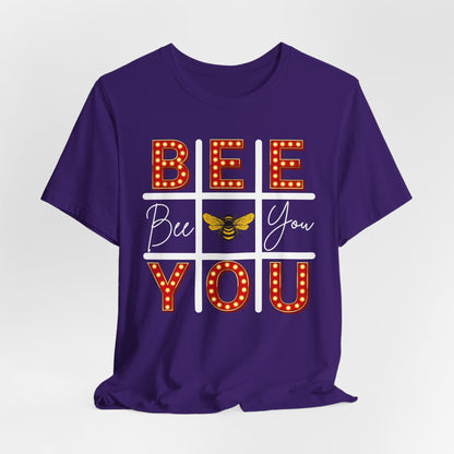 Bee You Marquee Tic-Tac-Toe Tee Dark Tee