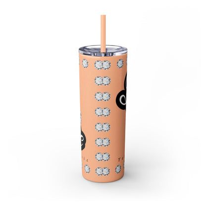 Boujee Yet Humble & Basic in DIAMONDS - Skinny Tumbler with Straw, 20oz