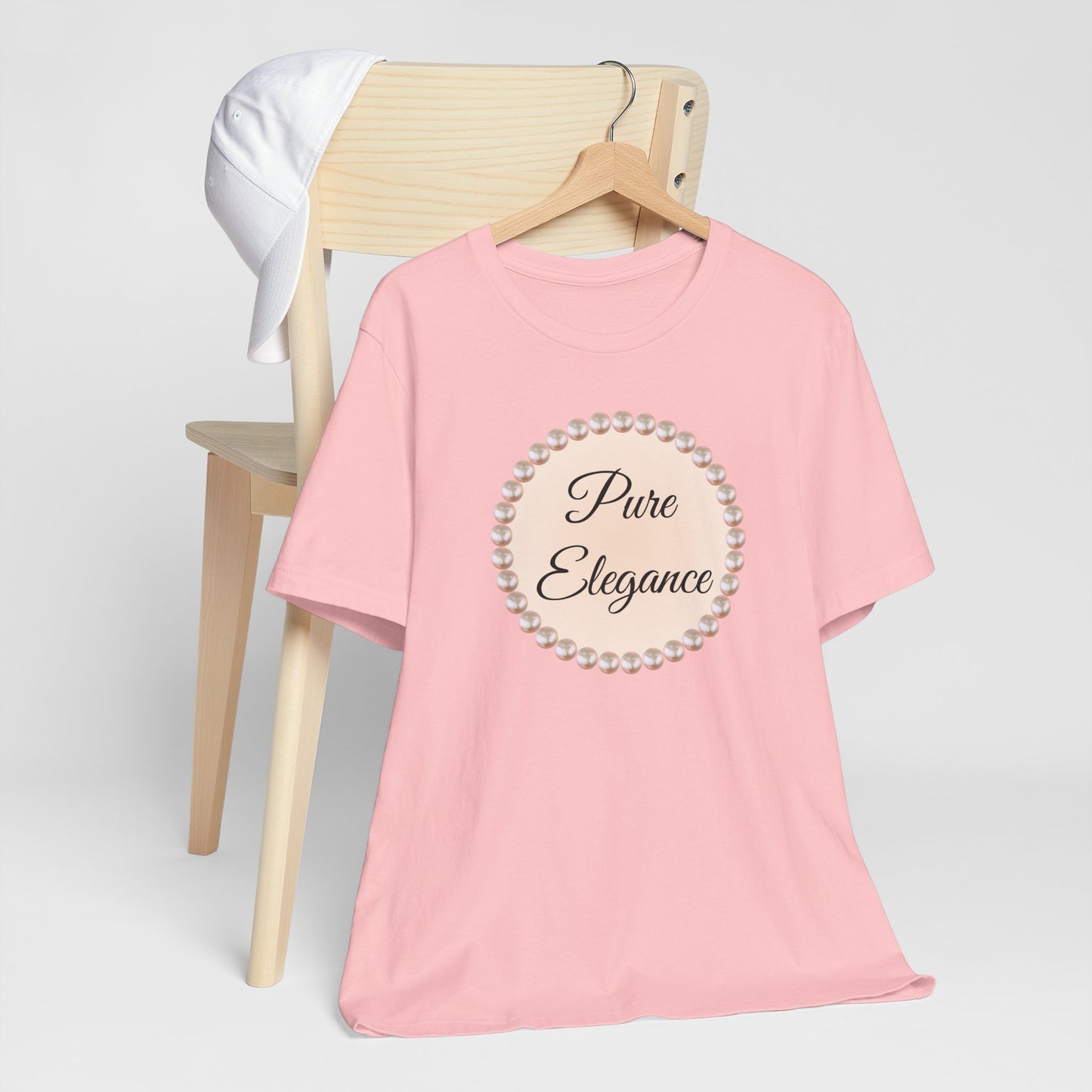 Pure Elegance Pearl-Framed Jersey Tee