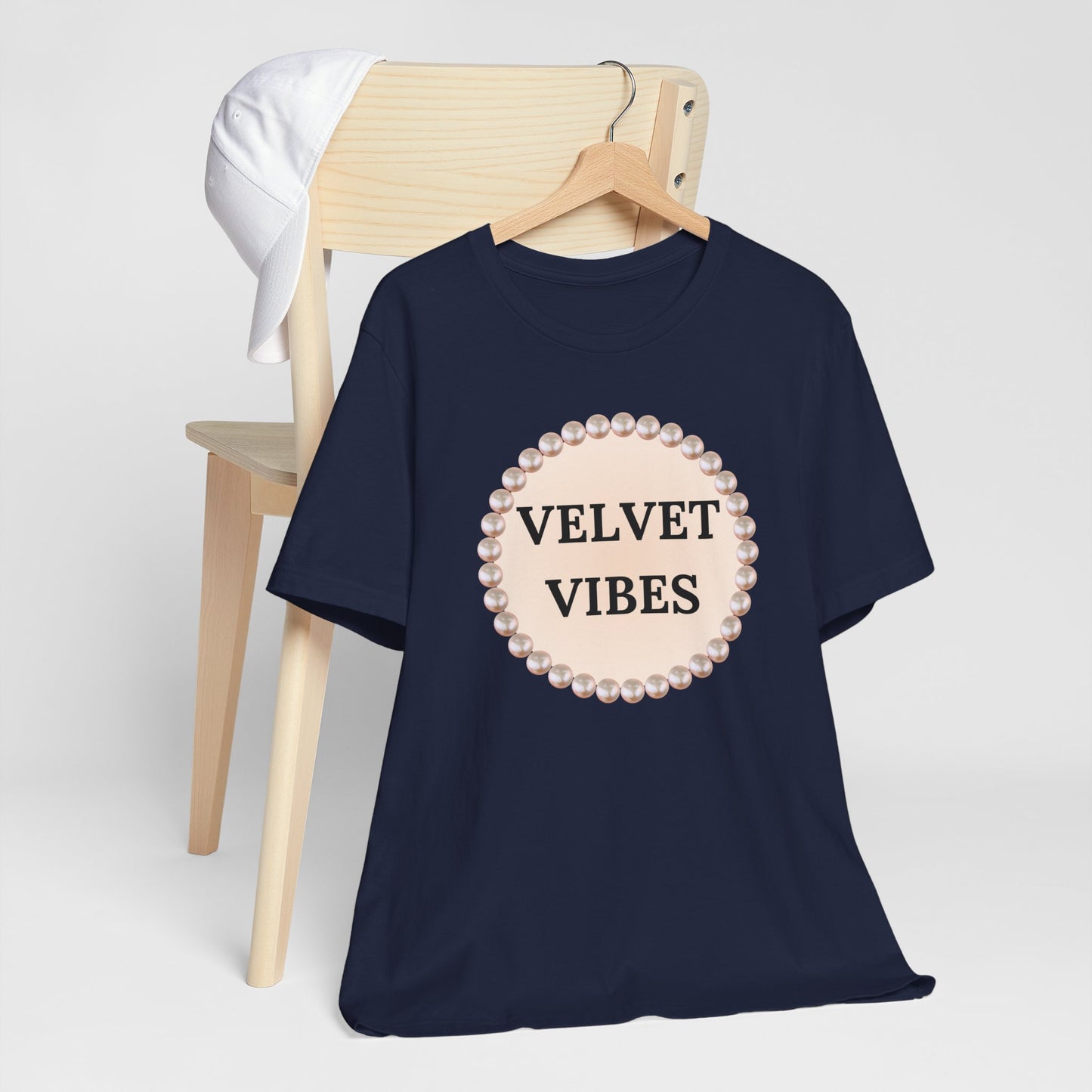 Velvet Vibes Pearl-Framed Luxe Tee
