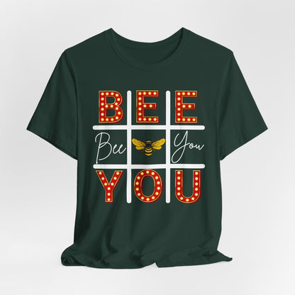 Bee You Marquee Tic-Tac-Toe Tee Dark Tee