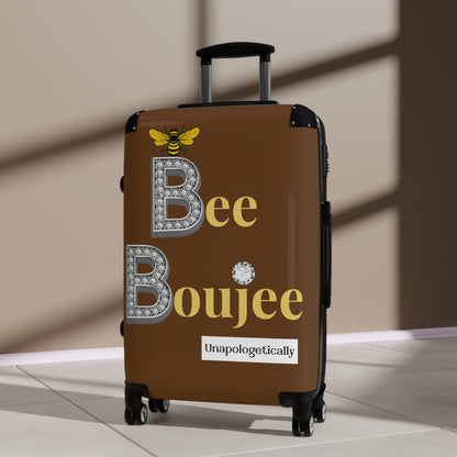 Bee Boujee Luggage - DARK BROWN
