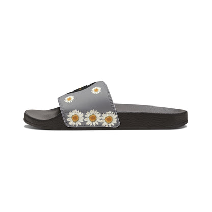 Bee Boujee - GREY Flowers Women's Removable-Strap Sandals