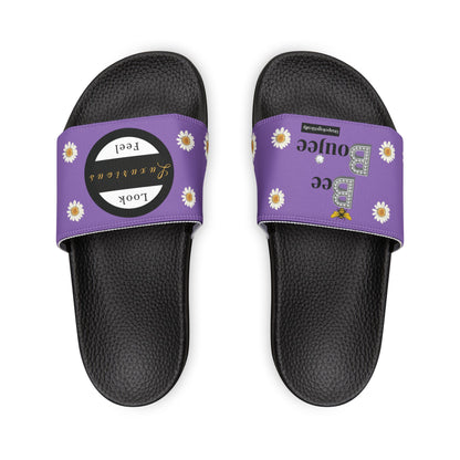 Bee Boujee - LIGHT PURPLE Flowers Women's Removable-Strap Sandals