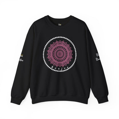 Boujee Burst Pink - Heavy Blend™ Dark Colors Crewneck Sweatshirt