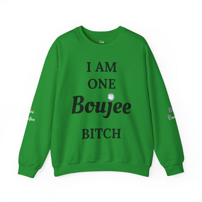 I Am One Boujee Bitch - Heavy Blend™ Light Colors Crewneck Sweatshirt