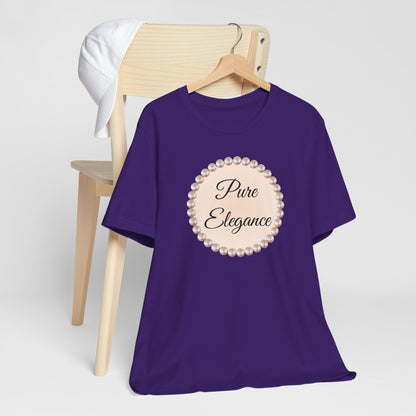 Pure Elegance Pearl-Framed Jersey Tee