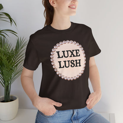 Luxe Lush Pearl-Framed Statement Tee