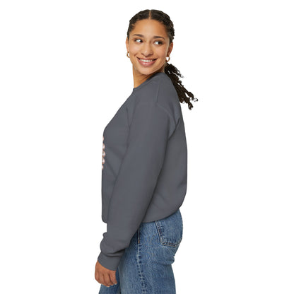 Bee Boujee - Boujee Smiley Face Turquoise in Pearls Heavy Blend™ Dark Colors Crewneck Sweatshirt