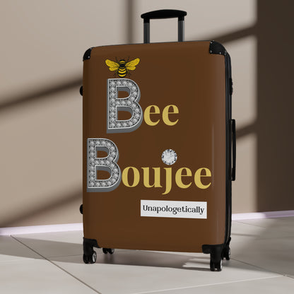 Bee Boujee Luggage - DARK BROWN