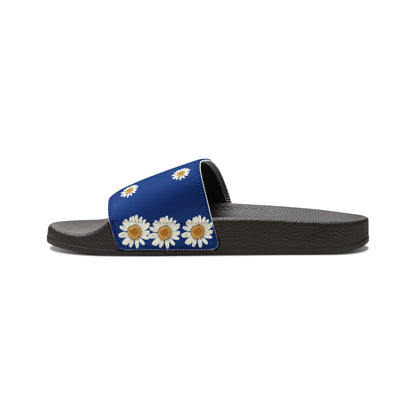 Bee Boujee - DARK BLUE Flowers Women's Removable-Strap Sandals