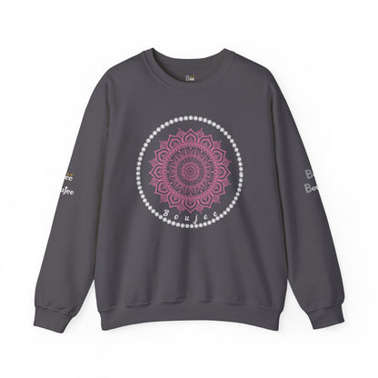 Boujee Burst Pink - Heavy Blend™ Dark Colors Crewneck Sweatshirt
