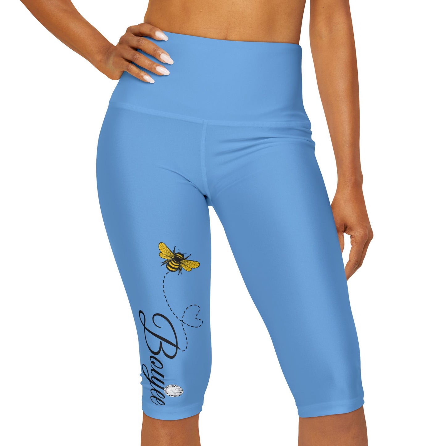 "Bee" Boujee - Capri Leggings BLUE