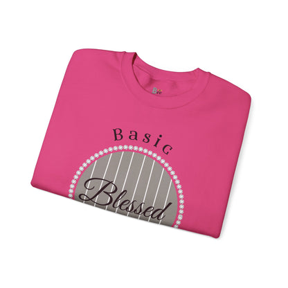 Basic Boujee Blessed - Heavy Blend™ Light Colors Crewneck Sweatshirt