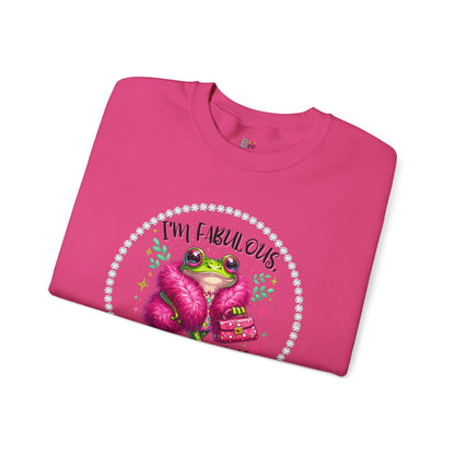 Boujee Frog I'm Fabulous And I Know It - Heavy Blend™ Light Colors Crewneck Sweatshirt