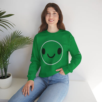 Boujee Smiley Face - Heavy Blend™ Light Colors Crewneck Sweatshirt