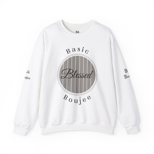 Basic Boujee Blessed - Heavy Blend™ Light Colors Crewneck Sweatshirt