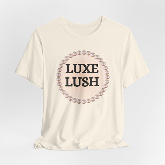Luxe Lush Pearl-Framed Statement Tee